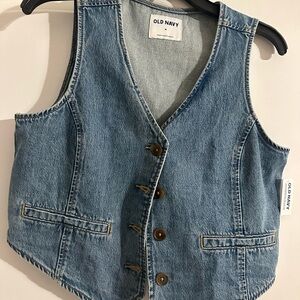Old Navy Light Blue Denim Vest